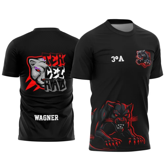 Arte Estampa Exclusiva Camisa Terceirão Pantera Negra