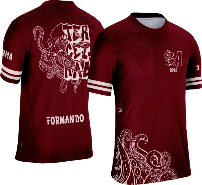 Arte Camisa Terceirão Polvo modelo 2