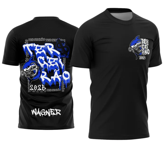 Arte Exclusiva Camisa Terceirão Tubarão Azul do Mar