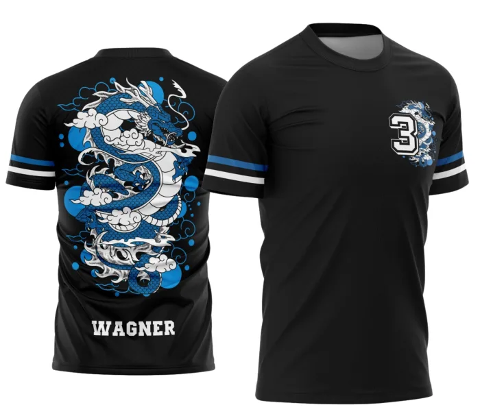 Arte Inspiradora Camisa Terceirão Dragão Azul