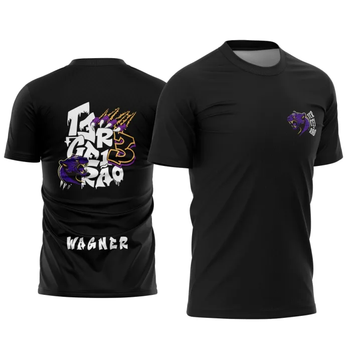 Arte Camisa Terceirão com Pantera Negra Impactante