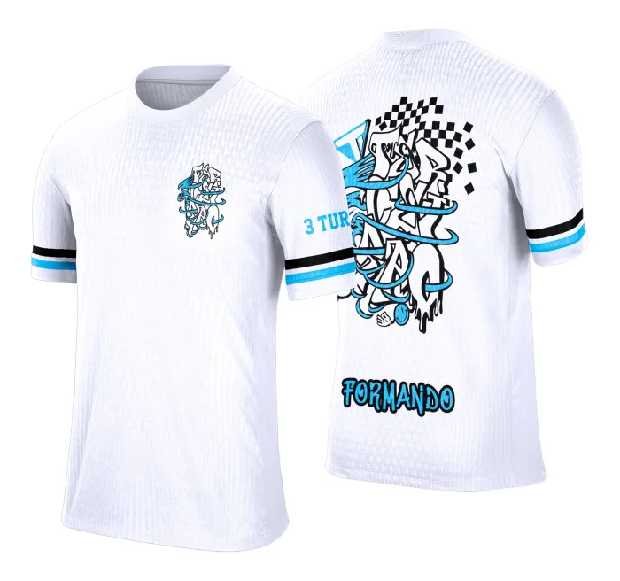 Camiseta unissex preta com logo no peito e estampa grande nas costas inspirada na Terceirão Grafitte exclusiva, ideal para grupos e eventos especiais.