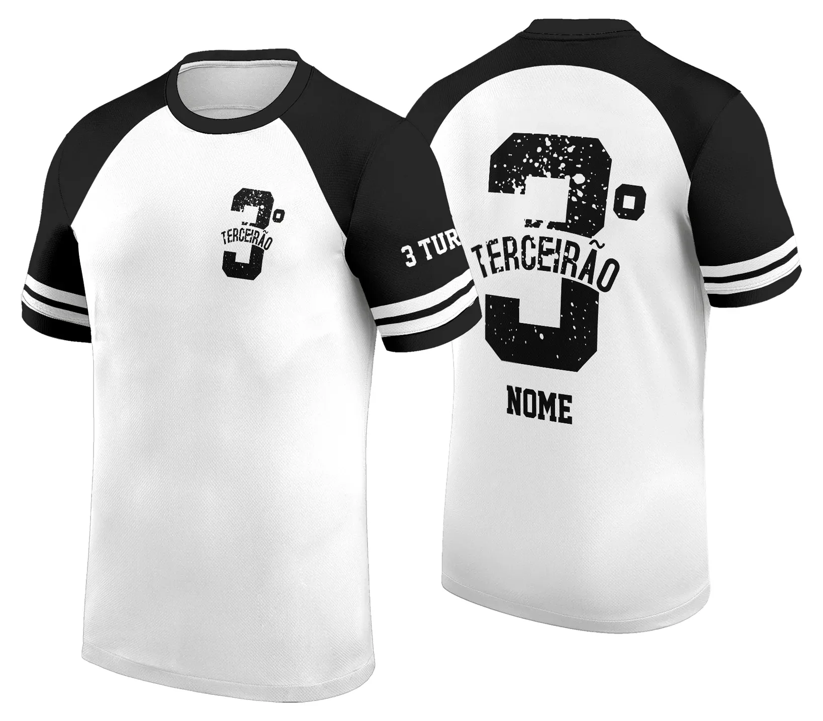 Camiseta unissex preta com logo no peito e estampa grande nas costas tema Exclusiva para Camisa de Formatura Terceirão, ideal para celebração do último ano escolar