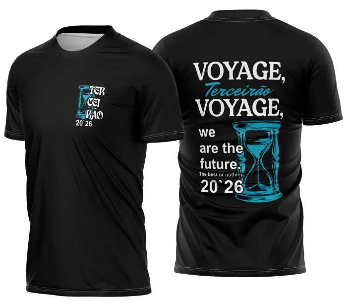 Arte Camisa Terceirão Ampulheta Voyage