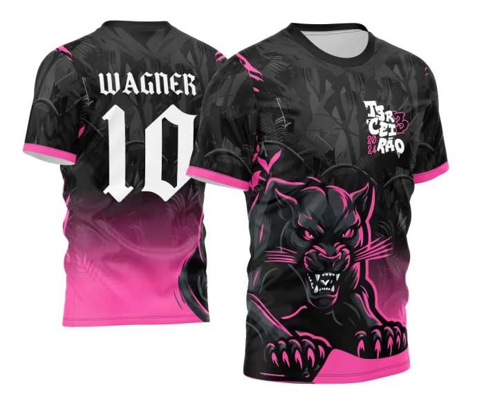 Arte Criativa para Camisa Terceirão Estampa Pantera Negra com Degrade Moderno