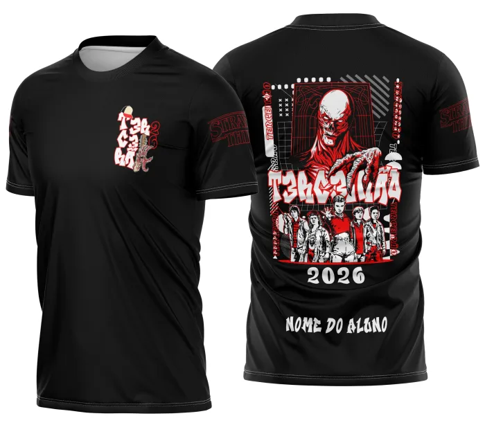 Arte Camisa Terceirão Vecna Stranger Things Impacto modelo 3