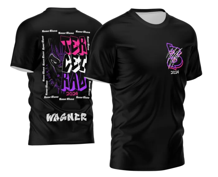 Arte Criativa Camisa Terceirão Pantera Negra modelo 3