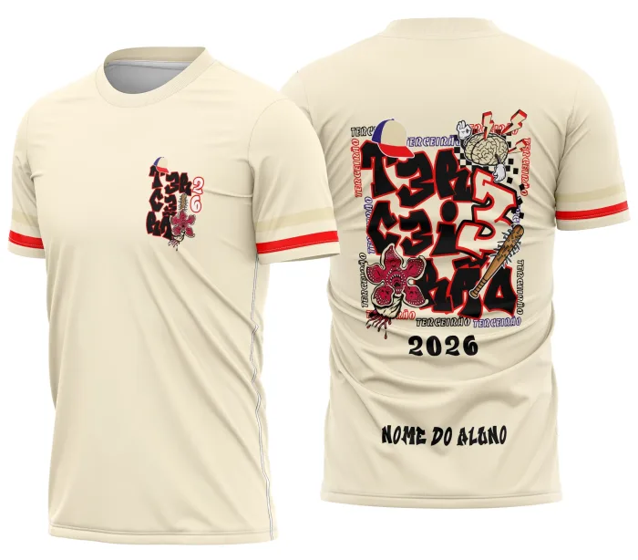 Arte Camisa Terceirão Demogorgon Stranger Style