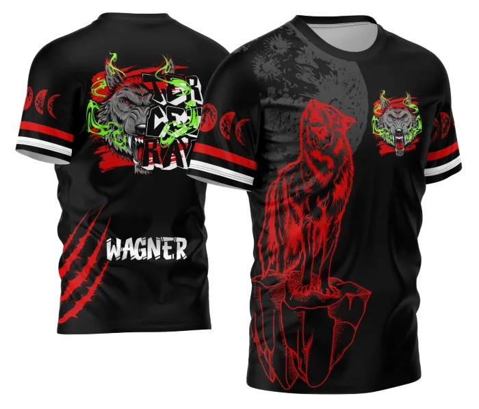 Arte Camisa Terceirão Lobo da Lua Design Exclusivo 15