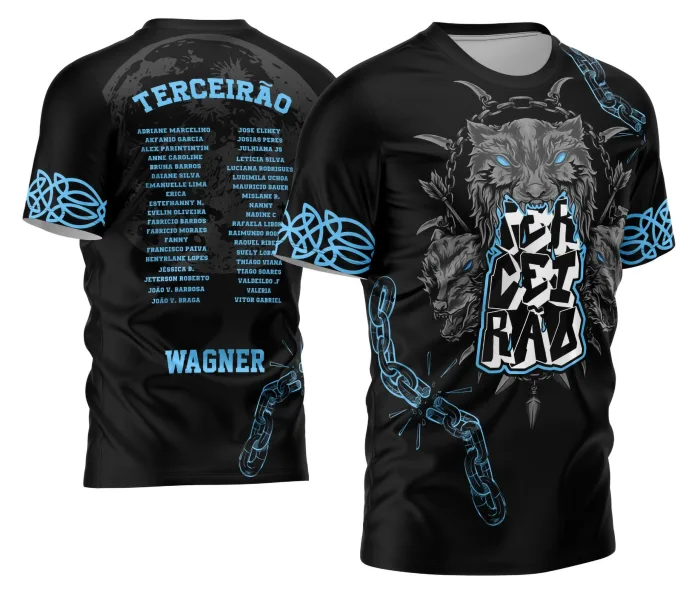 Arte Camisa Terceirão Pele de Lobo Modelo Impacto