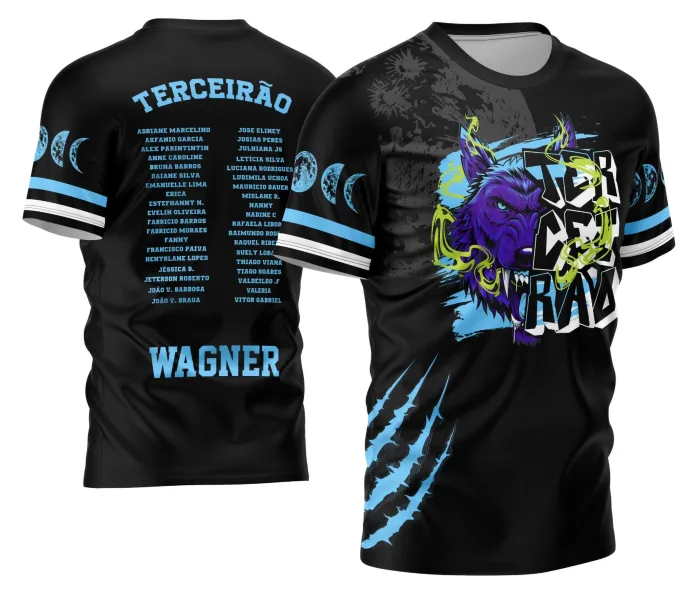 Arte Personalizada Camisa Terceirão Lobo da Lua Modelo Exclusivo 05