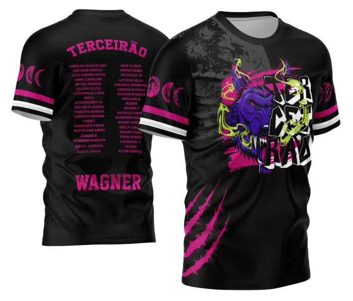 Arte Camisa Terceirão Lobo da Lua Design Exclusivo 04