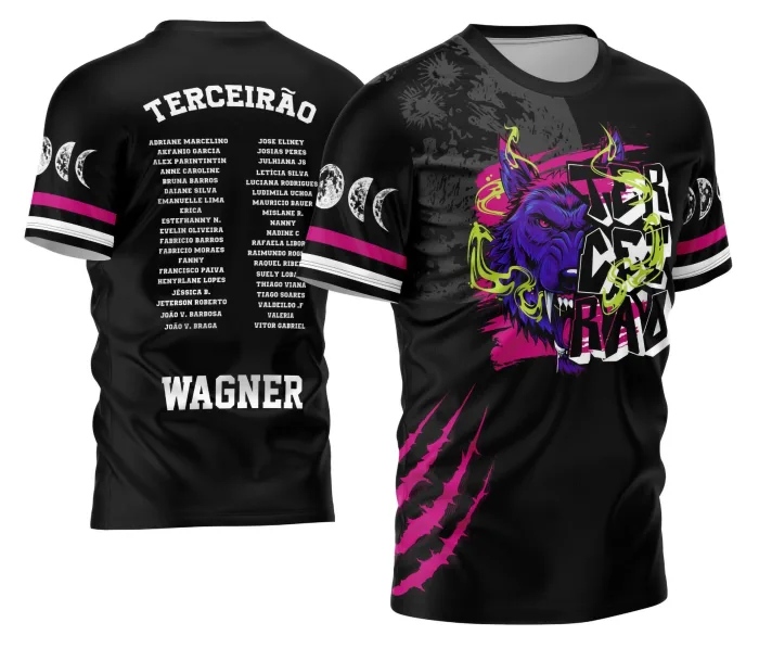 Arte Camisa Terceirão Lobo da Lua Design Exclusivo 03
