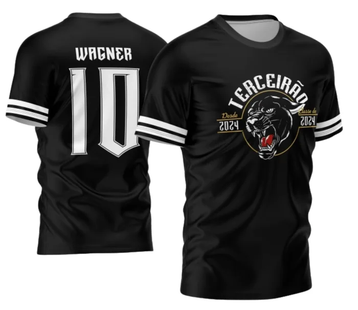 Arte Tema Pantera Negra para Camisa do Terceirão 2026