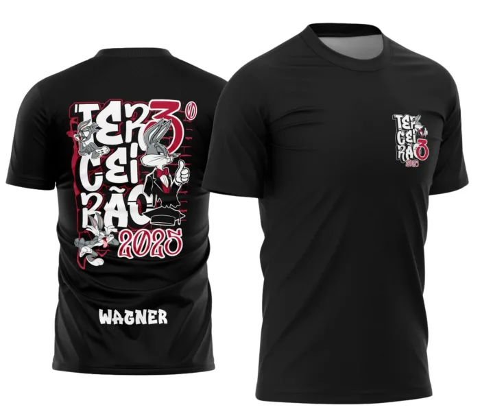 Arte Camisa Terceirão Pernalonga Sinal Joinha