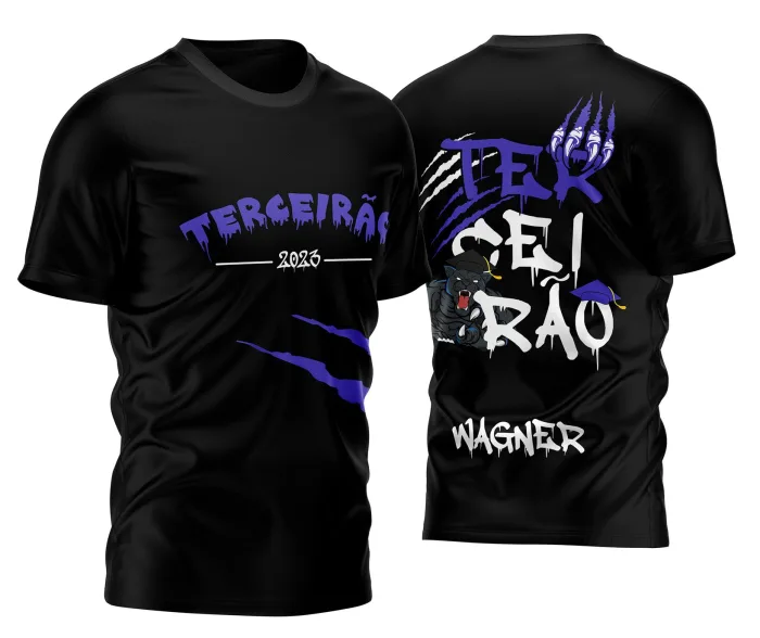 Arte Camisa Terceirão Pantera Negra Tema Formandos 2026
